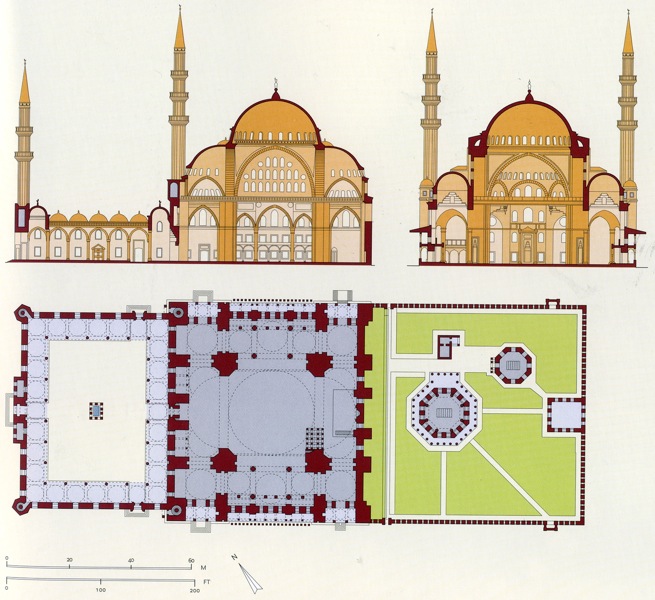 suleymaniye mosque plan